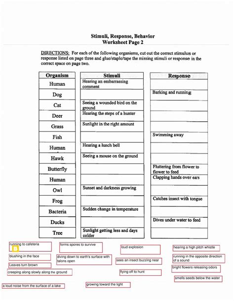 Stimulus, Response, Behavior online exercise for | Live Worksheets ...