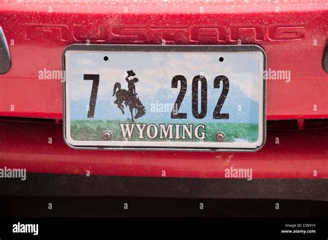 Wyoming license plate hi-res stock photography and images - Alamy