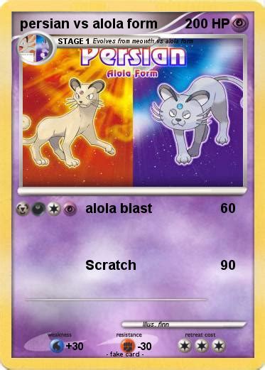 Pokémon persian vs alola form - alola blast - My Pokemon Card