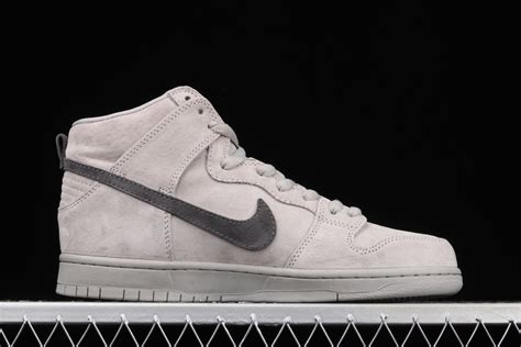 Men’s Nike SB Dunk High Gray Suede Black - FavSole.com