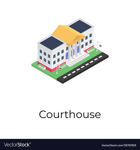 Courthouse Royalty Free Vector Image - VectorStock