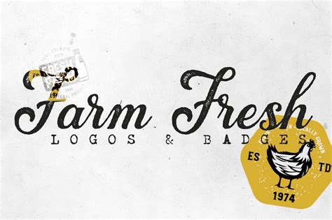 24 FARM FRESH Logos & Badges | Branding & Logo Templates ~ Creative Market