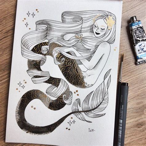 Sibylline Meynet (@Sibylline_M) | Twitter Mermaid Art, Marker Art, Cool ...