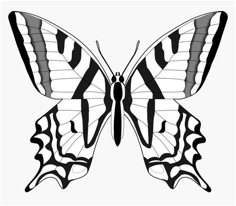 Butterfly Clip Art Line Drawing - Clipart Butterfly Images Black And ...