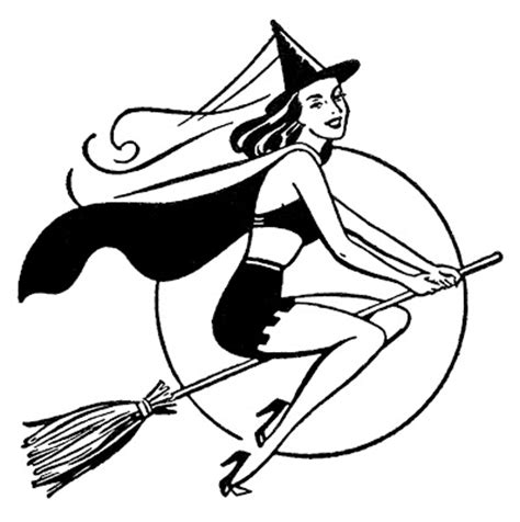 8 Beautiful Witch Drawing! - The Graphics Fairy
