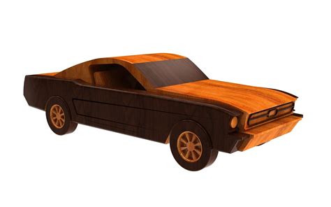 Wooden Mustang toy car 3D model 3D printable | CGTrader