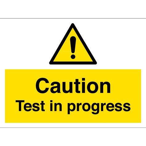 Testing In Progress Sign Printable