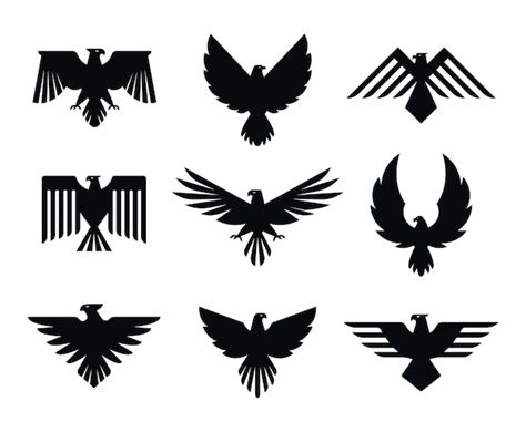 Premium Vector | Eagle Silhouette Vector Set