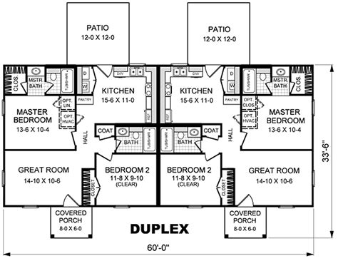 small 2 story duplex house plans - Google Search | Duplex plans, Duplex floor plans, House floor ...