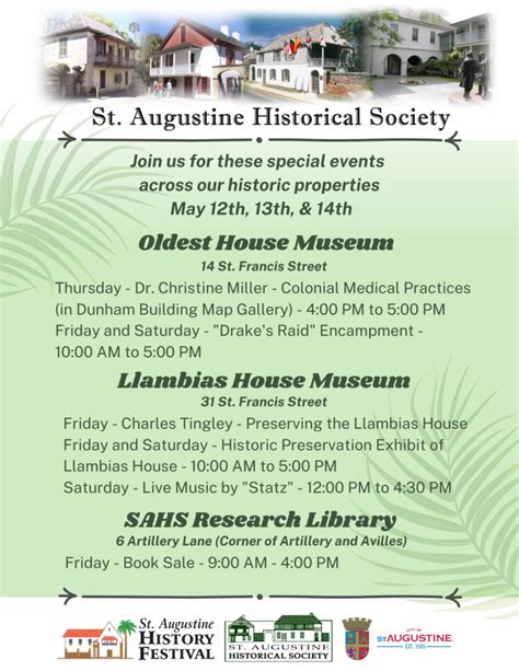 Upcoming Events – St. Augustine History Festival