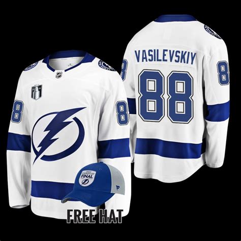 Men Andrei Vasilevskiy Tampa Bay Lightning 2022 Stanley Cup Final White ...