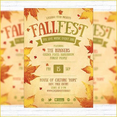 55 Fall Invitation Templates Free | Heritagechristiancollege