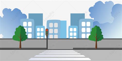 Cartoon Building Zebra Crossing Vector, Tree, Vector Buildings, Building PNG Hd Transparent ...