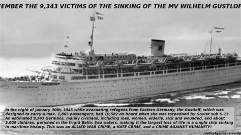 A Memorial for the Victims of the Wilhelm Gustloff sinking, Jan. 30th, 1945 – A “hate crime” of ...