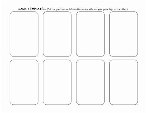 Free Playing Card Template For Word - FREE PRINTABLE TEMPLATES