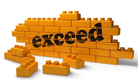 exceed word on yellow brick wall 6399878 Stock Photo at Vecteezy