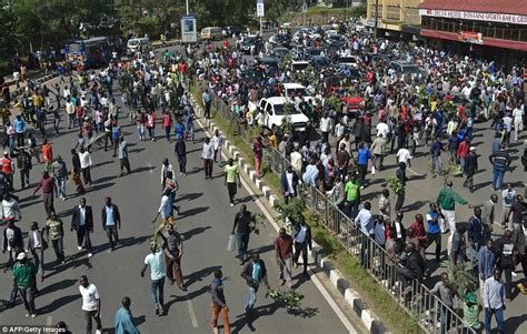 Kenyan riot cops shoot dead two demonstrators in anti-government protests | Daily Mail Online