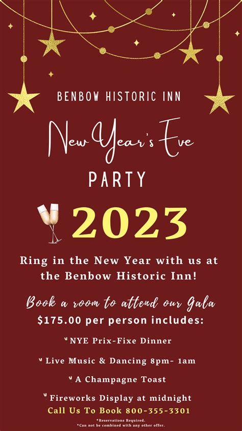 New Year's Eve 2023 Gala - Benbow Historic Inn