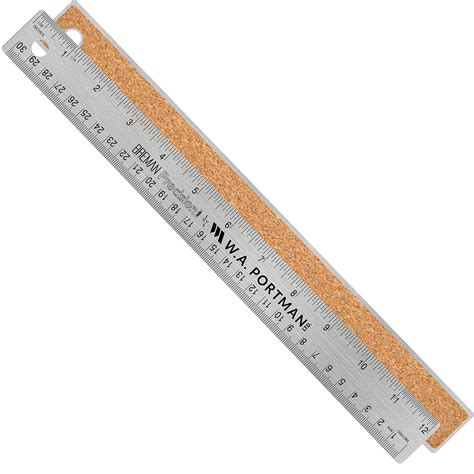 Buy Breman Precision Metal Ruler 12 Inch - Stainless Steel Cork Back Metal Ruler - Premium Steel ...