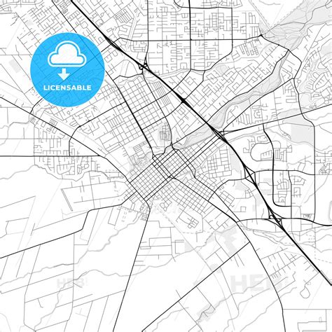 Vector PDF map of Chico, California, United States - HEBSTREITS