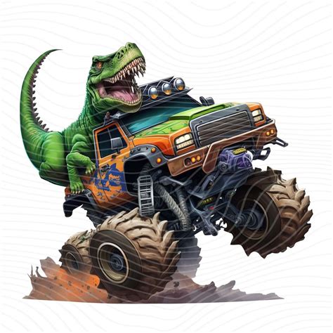 Monster Truck and T-rex Dinosaur PNG, Monster Truck Clipart, Monster Truck PNG, Monster Truck ...