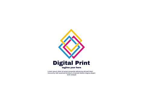 awesome abstract digital print logo design template 5058869 Vector Art ...