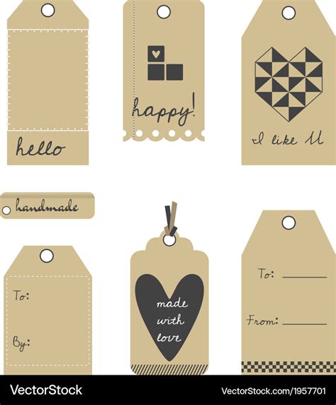 Gift tags or labels set Royalty Free Vector Image