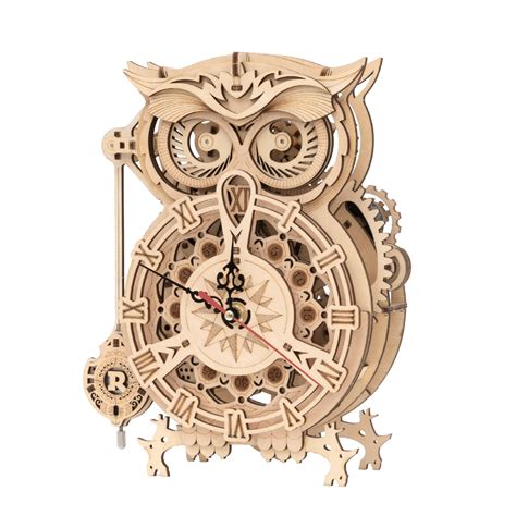 Owl Clock LK503, 3D Puzzle Battery Mechanical Clock Kit - ROKR store