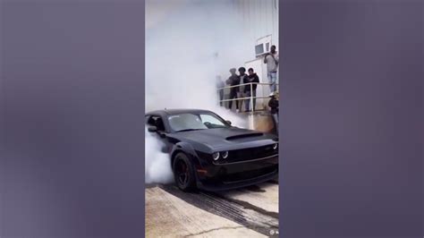 DODGE DEMON BURNOUT ! - YouTube