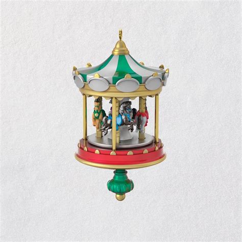 2018 Christmas Carousel Hallmark Miniature Ornament - Hooked on Hallmark Ornaments