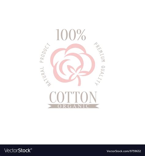 Cotton Product Logo Design Royalty Free Vector Image