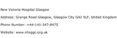 New Victoria Hospital Glasgow Address, Contact Number of New Victoria Hospital Glasgow