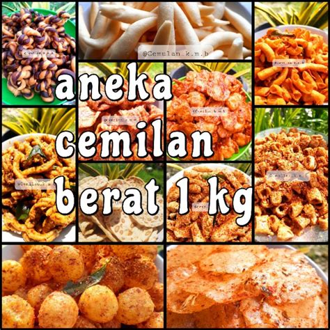 Jual Aneka Cemilan pedas, manis, gurih lengkap berat 1 kg | Shopee Indonesia