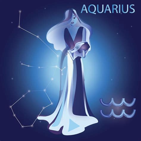 Aquarius zodiac sign. Horoscope, astrology, prediction. 12354724 Vector ...