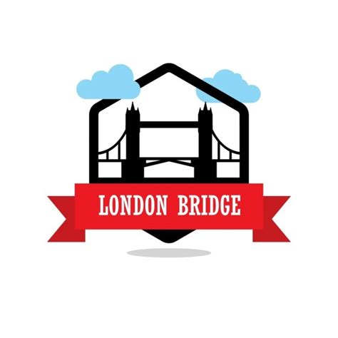 Free Vector | London bridge, silhouette