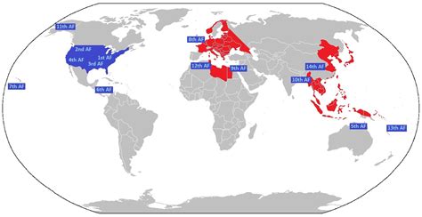 Air Force Bases Around The World Map - United States Map