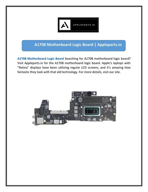 A1708 Motherboard Logic Board | Appleparts.io by SKLADCO LLC - Issuu