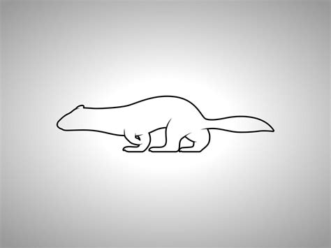 weasel outline vector silhouette 21623330 Vector Art at Vecteezy