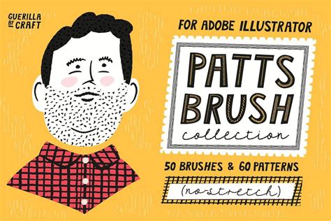 Patts Brush Collection contains 50 no-stretched brushes and 60 seamless customizable patterns ...