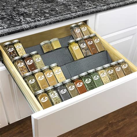 4304142PK Expandable Spice Rack Tray Insert Drawer Organizer - Lynk Inc