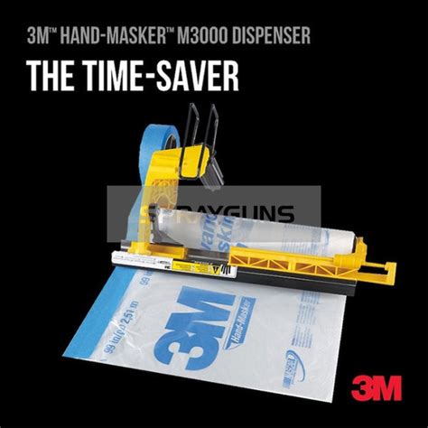 3M M3000-PAK Hand Masker Pre-assembled Masking Film and Tape Kit ...