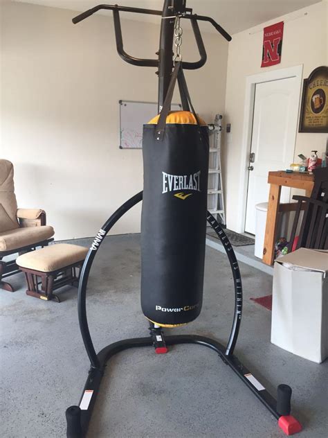 Punching bag stand with pull up bar and 100 lb bag for sale in Little ...