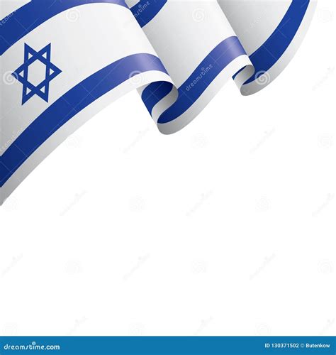 Israel Flag, Vector Illustration on a White Background Stock Vector ...