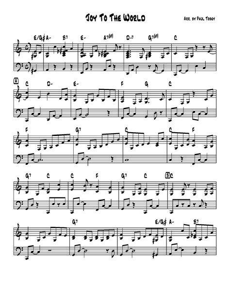 Printable Joy To The World Sheet Music