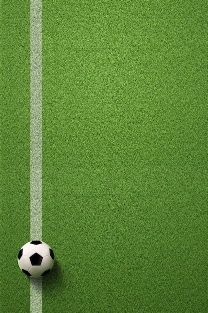 Premium Photo | Soccer field or Football field with soccer ball on ...