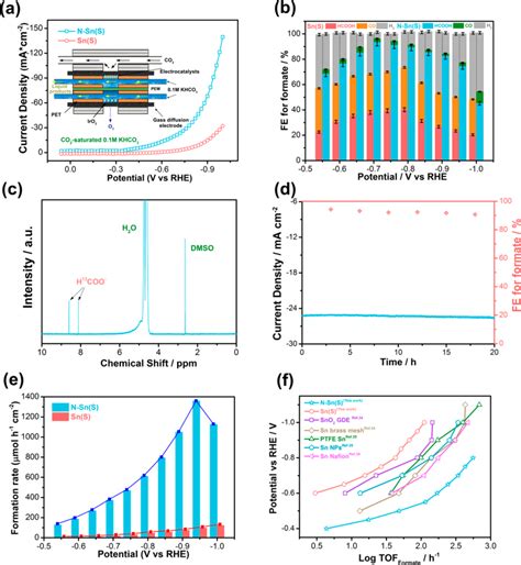 (a) The linear sweep voltammetry curve in CO 2 -saturated 0.1 M KHCO 3 ...