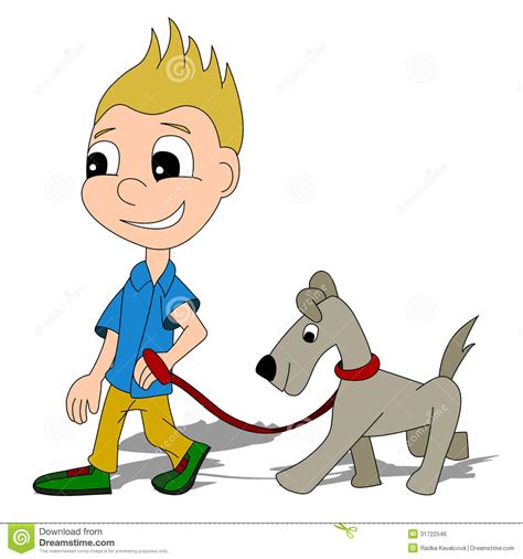 Cartoon Walking Dog - Cute and Funny Cliparts