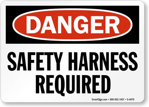 Safety Harness Signs | Body Harness Required Signs