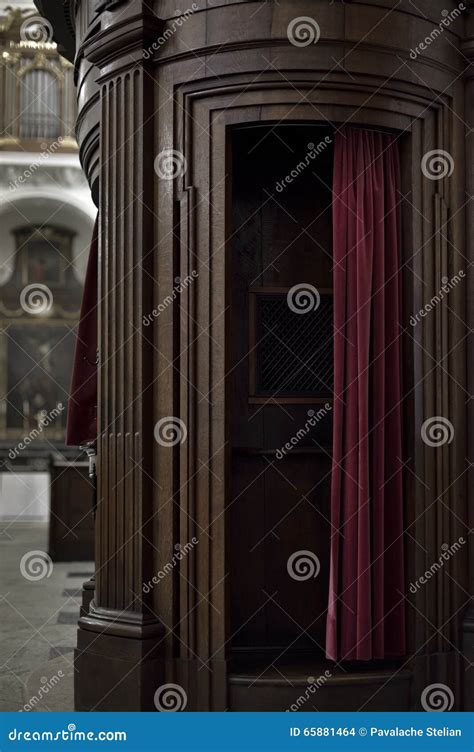 Confessional Booth from Cathedral Stock Photo - Image of catholic ...