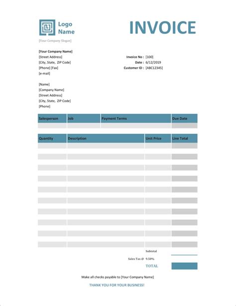 32 Free Invoice Templates In Microsoft Excel And DOCX Formats | Invoice template, Invoice design ...